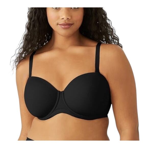Maidenform Size 38DDD Convertible Strapless Underwire Bra Black Multiway NWT - Picture 1 of 9